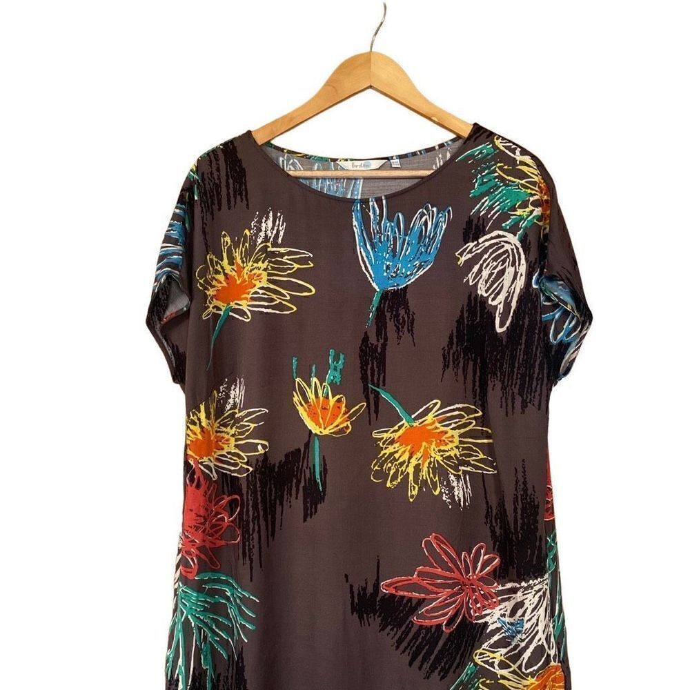 Boden Florance shift dress abstract stylized flower print lightweight US 10 - Picture 8 of 8